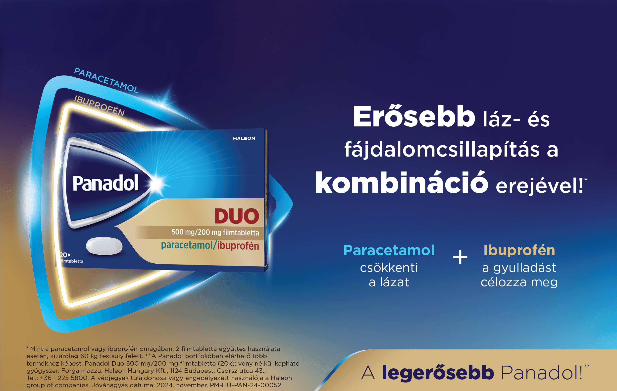 Panadol Duo headline